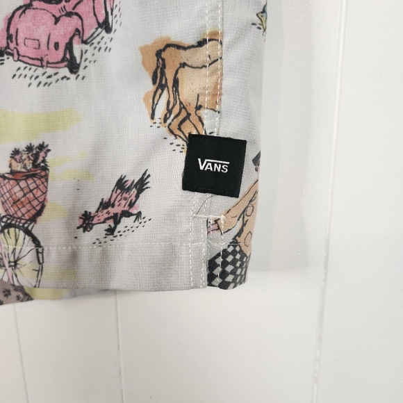 Vans X Kide Mens Costal Village Artwork Beach Water Sports Board Shorts Size 34 - Picture 4 of 6